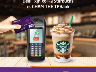 Giảm 10K tại Starbucks cho chủ thẻ TPBank Visa Contactless