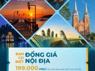 Khuyến mãi vé máy bay Vietnam Airlines đồng giá vé bay nội địa chỉ 199K