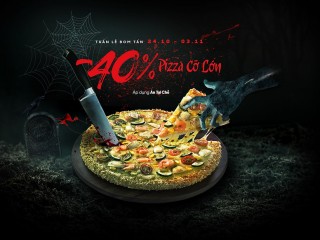 Mừng Halloween - Giảm 40% cho Pizza cỡ lớn