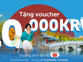 Voucher mua sắm 10,000 KRW Lotte Duty Free khi đi Hàn Quốc tại Traveloka