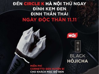 Circle K Hà Nội tặng kem Cornetto miễn phí ngày 11/11