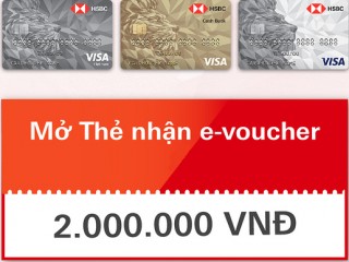 Mở thẻ tín dụng HSBC trên Shopee nhận E-voucher 2 triệu đồng